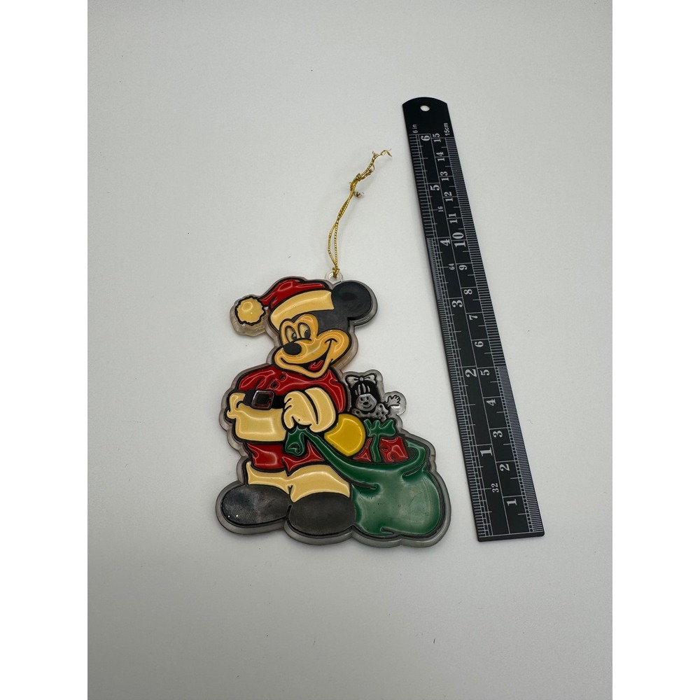 Vintage Mickey Mouse Santa Christmas Ornament Walt Disney Acrylic
Suncatcher